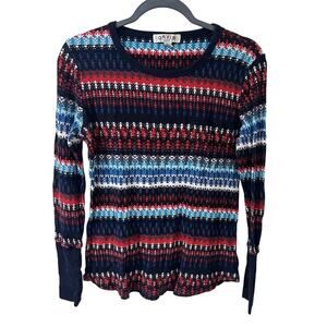 Orvis Fair Isle Pattern Long-Sleeve Thermal Shirt Layering, size L